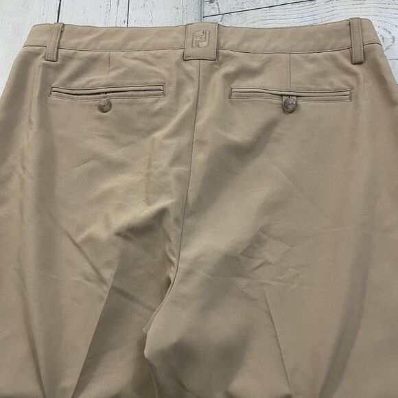 FootJoy Men's W34 x L30 Tan Straight Leg Flat Front Casual Golf Pants - Picture 2 of 9